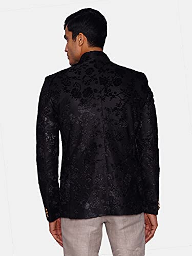 Image of WINTAGE Men's Emroidered Velvet Green Bandhgala
