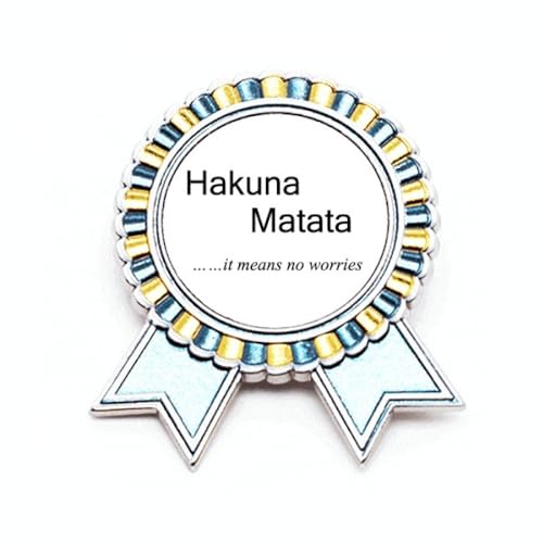 Broche No worries Art déco médaille de prix en métal taille M pour accessoire