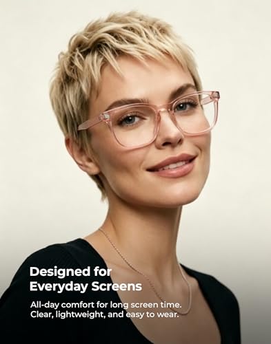 Image of TIJN Blue Light Blocking Glasses for Women Men Square Frame Nerd Eyeglasses Anti Blue Ray Computer Screen Glasses