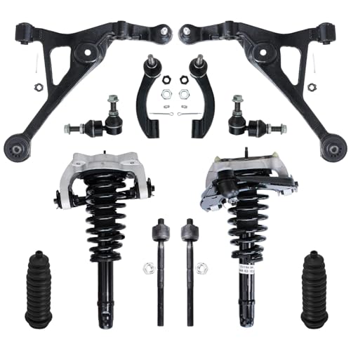 Image of Detroit Axle - Front 12pc Struts Suspension Kit for Dodge Stratus Chrysler Sebring Cirrus Breeze Struts with Upper Control Arms Lower Control Arms with Ball Joints Tie Rods Sway Bars Boots Replacement