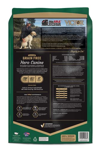 Image of VICTOR Purpose Grain Free Hero Canine Dry Kibble - Active Adult Dogs, 30 lb