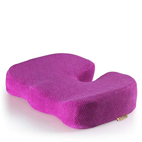 Hadristrasek Kissen Autositzpolster Langsam Rebound-Speicher Baumwollkissen-Brown Stuhlkissen (Color : Purple) Cover