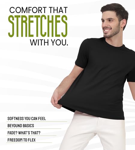 Image of Freecultr Truly Classic Organic Men's Cotton T-Shirt | Solid Round Neck Half Sleeve | Plain Stylish t Shirts | Regular Fit | Casual Comfortable T Shirt for Man
