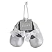 Stephan Baby Twinkle Toes Party Shoe-Style Foot Finders, Silver Metallic, Fits 6-12 Months