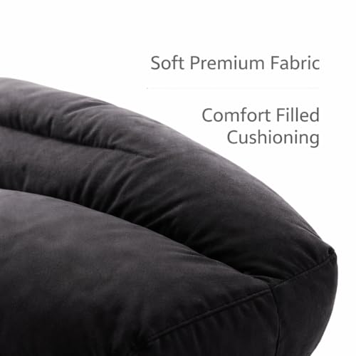 Image of Double Seater Cushion Set - Polyester Fabric Padded Seat for Hanging Egg /Garden Jhula (Cushion ONLY Brown)