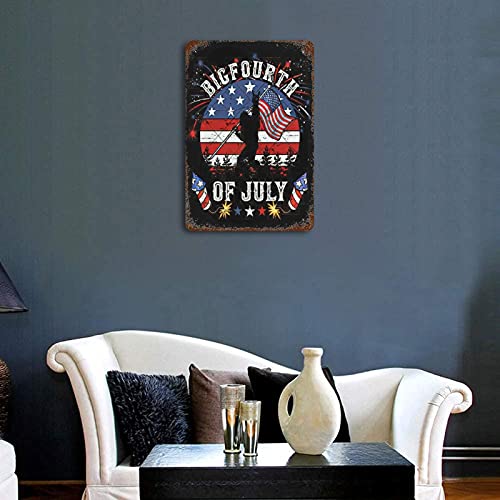 Larkverk Usa American Flag Rock And Roll Big Fourth Of July Vintage Metal Tin Sign Home Wall Decorative Sign Bar Cafe Plaque 12 X 8 In #TOP3