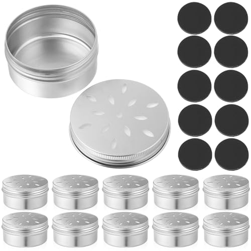 BESPORTBLE Hundetraining Zubehör 10 Duftdosen Mit Deckel Und 10 Weichmagnetische Klebestreifen Für Nasenarbeit Hund 2.7X2.7X1.4 Zoll Geruchsbox Magnetische Trainingsbox