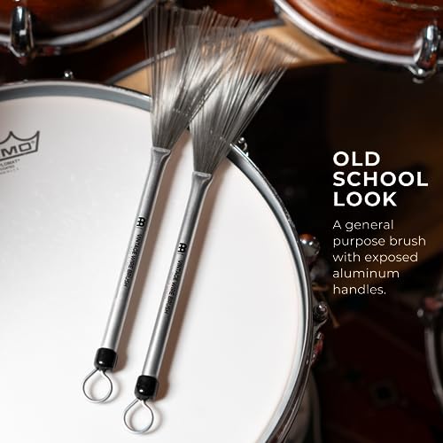 Meinl Stick & Brush Vintage Drum Brushes Pair, Light Metal Wires With Retractable Push/Pull Rod — Made In Canada — For Jazz And Acoustic Music (Sb309) #TOP1