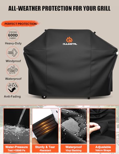 Image of 63 Inch Grill Cover for Weber Genesis /II 300 Series and New 2022 Genesis | 600D Waterproof Resistant Weather‑Protective BBQ Premium Outdoor Grill Cover for 4-5 Burners Gas Grill,Compared to Weber 7757