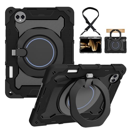 Étui Huawei MatePad Pro 12,2" rotatif 360° avec coque antichoc noire