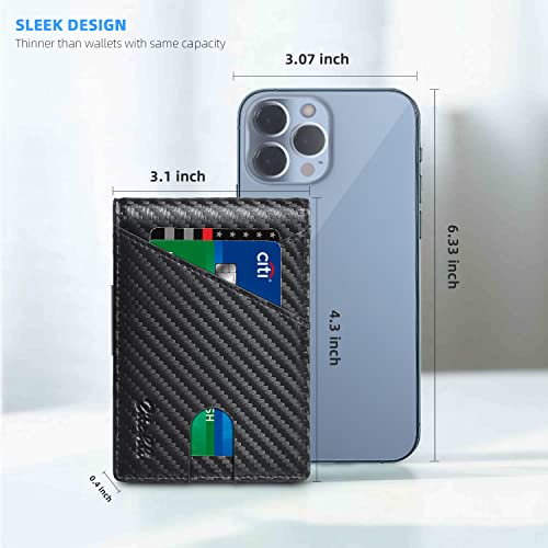 Image of Zitahli Slim Wallet for Men,RFID Blocking Leather Bifold with Money Clip | Minimalist Front Pocket Design, Holds 12 Cards, RFID Protection, Gifts for Men on Birthdays, Father's Day, and Christmas