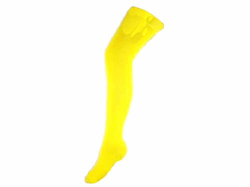 M Macahel Women's Neon Yellow Macahel Over The Knee Neon Socks (Neon Yellow)