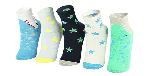 Image of Kids Boys Socks - Printed Cotton Kids Socks | Soft & Comfortable Sock for Boys | Durable Boy Sock for Everyday Wear- Pack of 5
