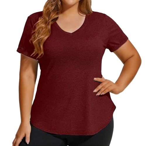 T-Shirt de Sport Grande Taille Femme en Élasthanne Confortable et Ample