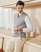 Kallspin Men's Pure Cotton Sweater Vest V Neck Regular Fit Knit Sleeveless Pullover Sweater(Light Grey, 3XL)