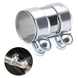 Auspuffschelle Rohrverbinder Doppelschelle, Ø60mm/L: 95mm Auspuffschelle Edelstahl, Auspuff Rohrverbinder Einsatz in Abgasanlagen von Gebäuden in der Automobilindustrie