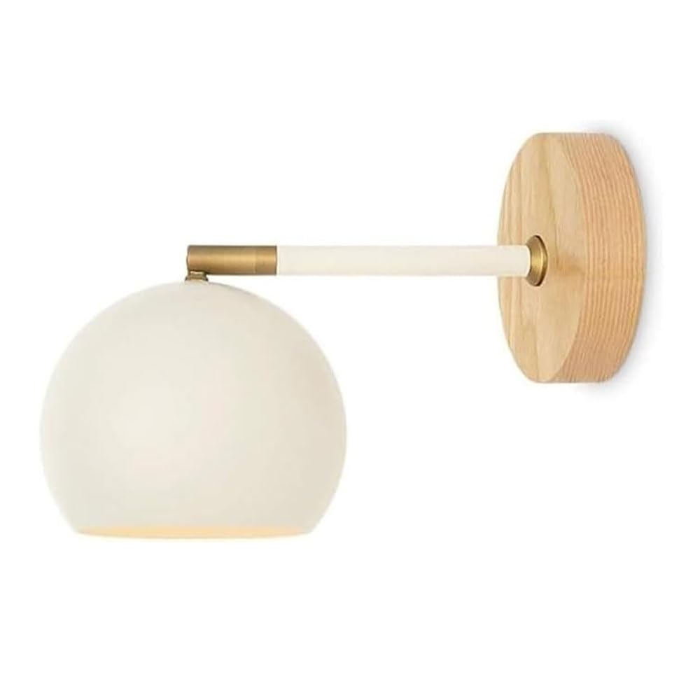 HUAYUSEDF Modern Industrial Style Wall Sconce, Creative Single-Head Lamp, E26 Screw Metal Wood Light, Bedroom Living Room Entrance Decorative Lighting Fixtures