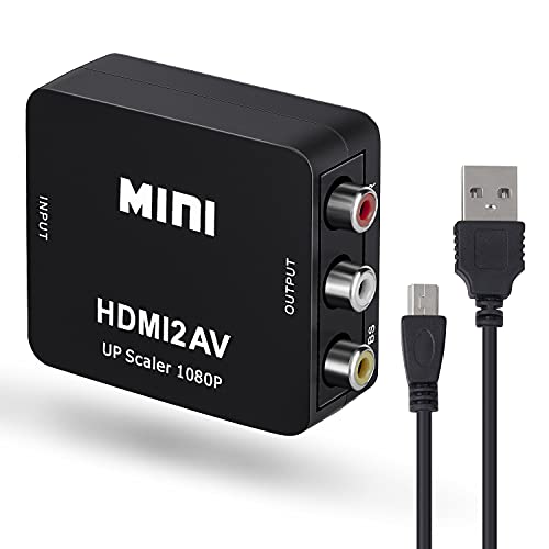 HDMI to RCA, linkrider 1080p HDMI to AV 3RCA CVBs Composite Video Audio Converter Adapter Supports PAL NTSC for TV Stick, Roku, Chromecast, TV, PC, Laptop, Xbox, HDTV, DVD Player