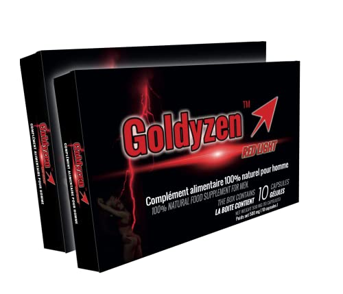 Goldyzen Red Light - Compléments alimentaires naturels pour hommes, Au complexe de Ginseng & Ashwagandha- Augmentation de la énergie, performance- Un paquet...