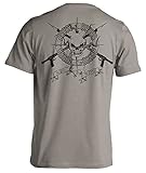 Skull and Speargun Spearfishing T-Shirt: Mens Short Sleeve for Fishing, Scuba Diving, Boating, and...