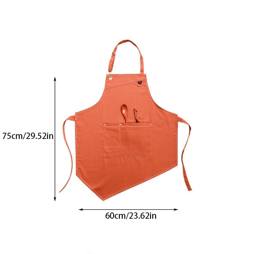 TEESONG Grembiule da Cuoco Grembiule di Jeans for la Cucina di casa, Negozio di tè al Latte, Bar, Pasticceria, Parrucchiere, Manicure, Abiti da Lavoro for Uomini e Donne Grembiuli da Uomo(B)