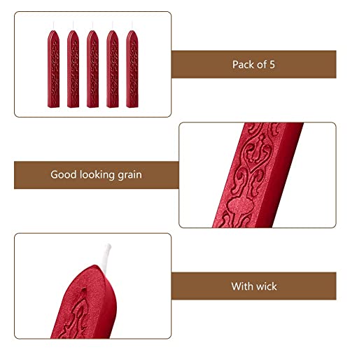 Wax Stick, Wax Seal, Antique Sealing Wax, 10 Pieces Wax Wax, Vintage Wax Sticks, Sealing Wax Sticks, Letter Wax Stick with Wick - Image 3