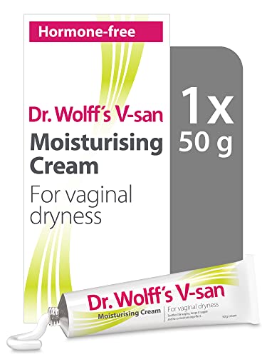 Dr Wolffs V-San Moisturising Cream For Vaginal Dryness 50g | Vaginal Moisturiser For Daily Use | Prevent Itching & Dryness | Soothing Hormone Free Vaginal Cream| Dual Effect Vaginal Dryness Treatment