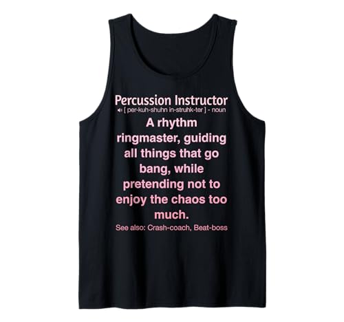 Instructor de percusión divertido Camiseta sin Mangas