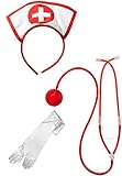 Music Legs Women's Nurse Accessory Kit, Red/White, One Size