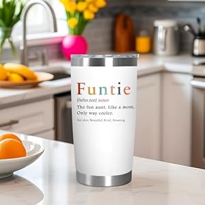 Aunt Gifts for Women - Funtie Definition 20 oz Stainless Steel Insulated Coffee Tumbler With Lid - Mothers Day Birthday Christmas Funny Gifts for Aunt from Niece Nephew Aunt Gifts for Women Funtie Definition 20 oz Stainless Steel Insulated Coffee Tumbler With Lid Mothers Day Birthday Christmas Funny Gifts for Aunt from Niece Nephew