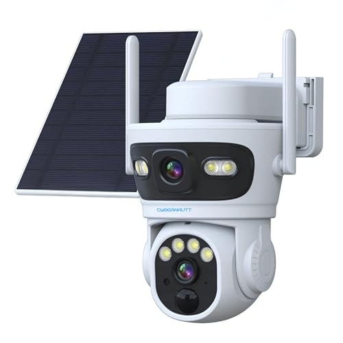 Image of XUGA - Cybernautt X8I 8MP 2 Lens PTZ Solar 4G Sim Outdoor CCTV Camera | Dual View | 355 | Night Vision | Motion Detection| Siren Alarm | 2 Way Audio | All Time Recording Feature | Use Air-tel 4G Sim