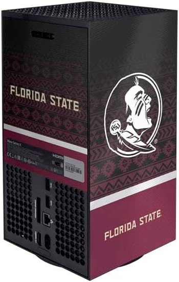 Skinit Decal Gaming Skin Compatible with Xbox Series X Bundle - Officially Licensed Florida State University Pattern Jersey Design