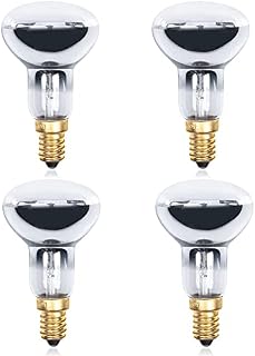 Luxvista 40W E14 R50 SES Dimmable Reflector Bulb Golden Small Edison Screw Cap, Spotlight Halogen Bulbs Warm Light 2700K, 4 Pack
