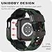 XYF Sport Smartwatch Cases with Band for Men, Rugged Shockproof Protective Metal Bumper Case,Compatible with Apple Watch 45mm 44mm Series 9/8/7/6/5/4/SE 3/2/1 Wristband (44/45mm,Camouflage/Black)