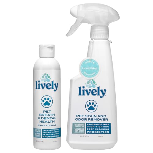 Lively Pet Care Essentials Bundle – Dental Health Water Additive and Stain & Odor Remover