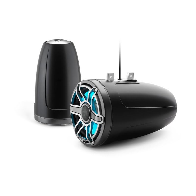 M6 Series 8.8 Enclosed Tower Coaxial System w/Titanium Sport Grille Transflective LED Lighting - M6-880ETXv3-Sb-S-GmTi-i [010-03281-00]