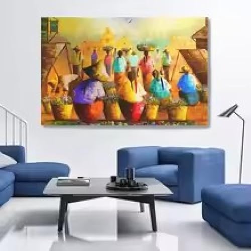 Toile minimaliste africaine pour réchauffer un mur blanc vide - 2