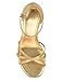 Guess Women's Spring Heeled Sandal, Gold 710, 8