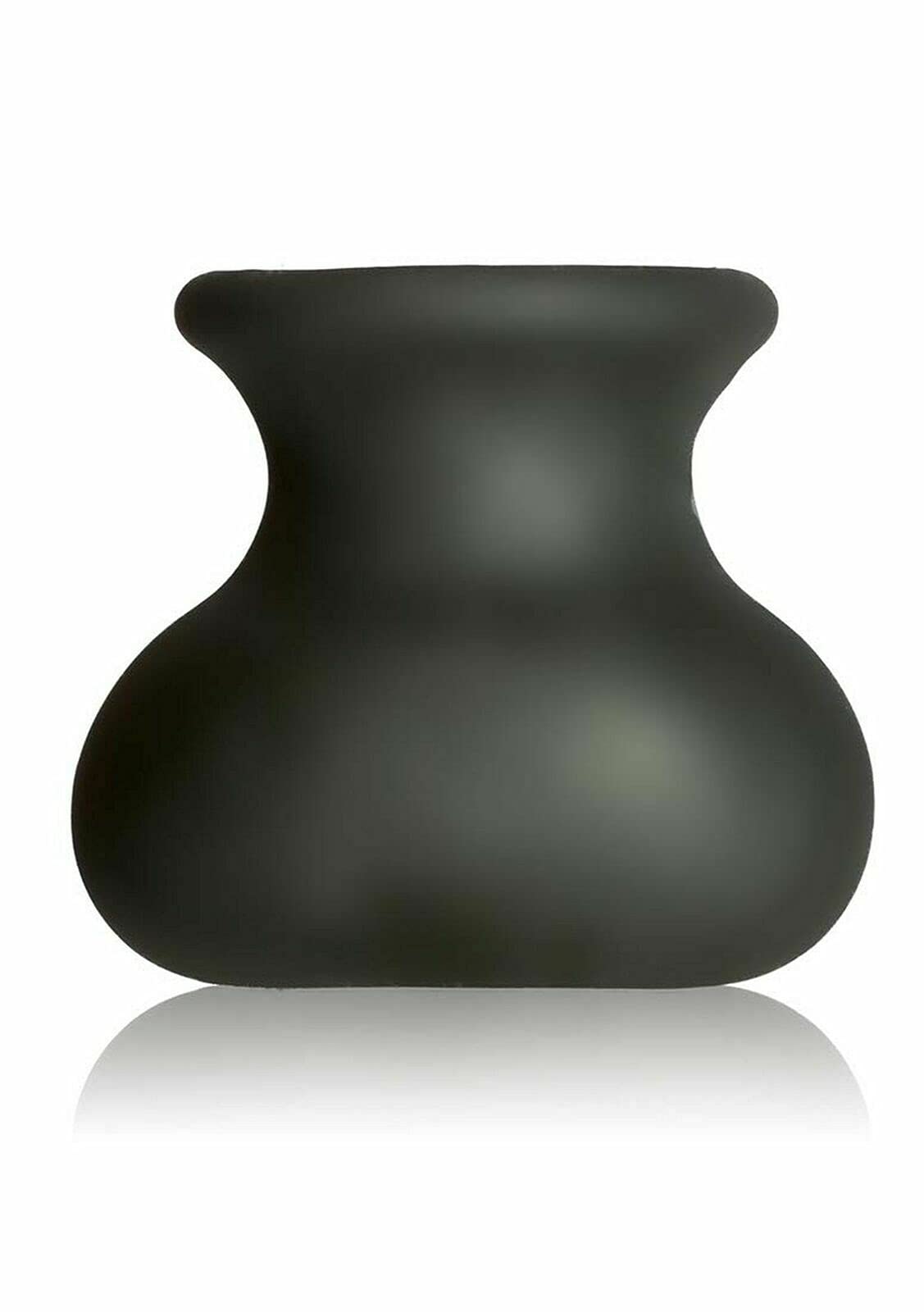 Bondage Masters Silicone Scrotum Enclosure Ball Bag Sack Enclosure, Black