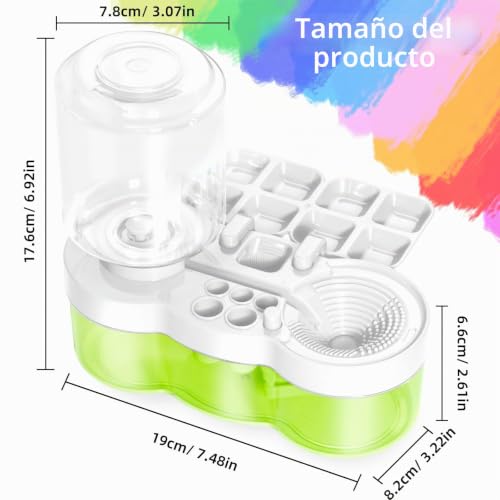 Miniatura 4 de Cepillo Limpiador De Cepillos, Cepillo De Enjuague, Enjuague Circulatorio De Agua, Uso De Ciclo De Agua Dulce, Limpiador De Pinceles Para Acrílico Y Pintura A Base De Agua Blanco