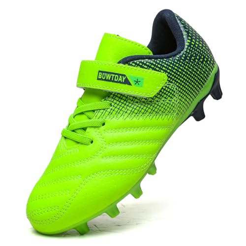 Image of Kids Soccer Cleats Boys Girls Athletic Outdoor Firm Ground Football Shoes | Youth Training Baseball Shoes for Little /Big Kid