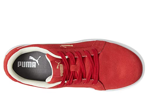 Image of Puma Women's Iconic Suede Composite Toe Industrial Shoe, Red Eh, 9.5