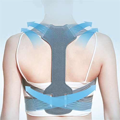 Correcteur de posture ajustable pour dos et clavicule en noir taille S et XL
