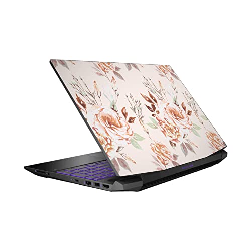 Skin vinyle HP Pavilion 15.6 motif Lisianthus Beige Anis