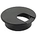 TOPETEK Computer Desk Grommet Kit - 2" Black Wire Organizer for Office Cord Management (6 Pack)