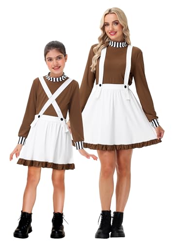 Disfraz de trabajadora de chocolate para niñas 3-14 años miniatura 5