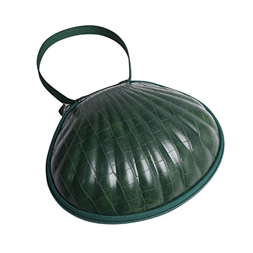 Braiou Estojo rígido de viagem para sutiãs de silicone [copo A-C] organizador de nubra premium bolsa de armazenamento de lingerie portátil (crocodilo, verde)