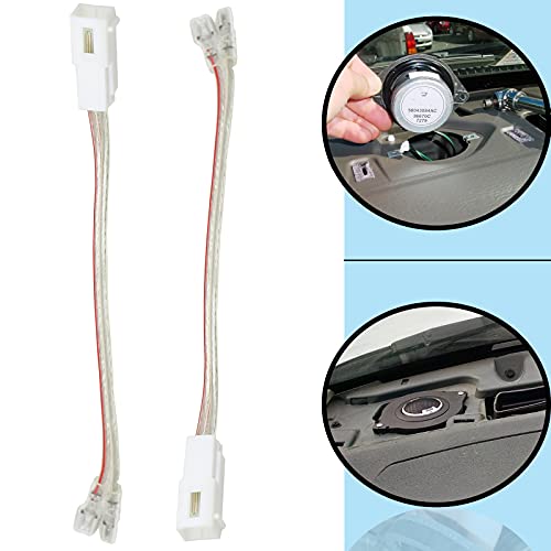 Red Wolf Front Dash Tweeters Speaker Wiring Harness Adapter Connector Plug Replacement For Dodge Ram Jeep Chrysler 2005-2022 Aftermarket Dash Tweeters Audio Cable Plug 2Pc #TOP1