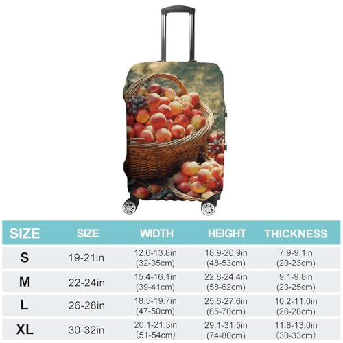 Fruit Harvest Printed Luggage Cover Protector, Fits 18-32 Inch Luggage2