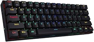 Redragon K530 Pro Draconic 60% Wireless RGB Mechanical Keyboard, Bluetooth/2.4Ghz/Wired 3-Mode 61 Keys Compact Gaming Keyboard w/100% Hot-Swap Socket, Free-Mod Plate Mounted PCB & Tactile Brown Switch (B084JR4G5F)